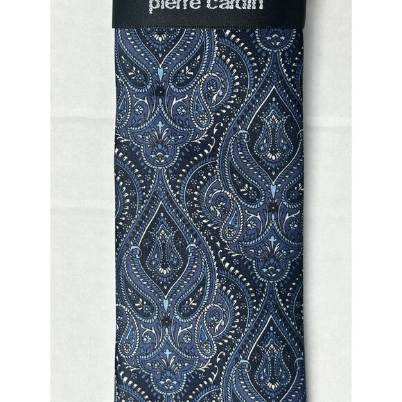Pierre Cardin Neck Tie Blue Paisley NWOT Men's - Picture 1 of 3